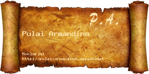 Pulai Armandina névjegykártya
